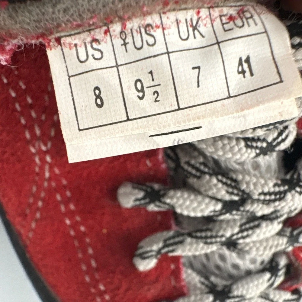 Five Ten Red Suede Rock Climbing Shoes Mens 8 Womens 9.5 Lace Up Bouldering 1597